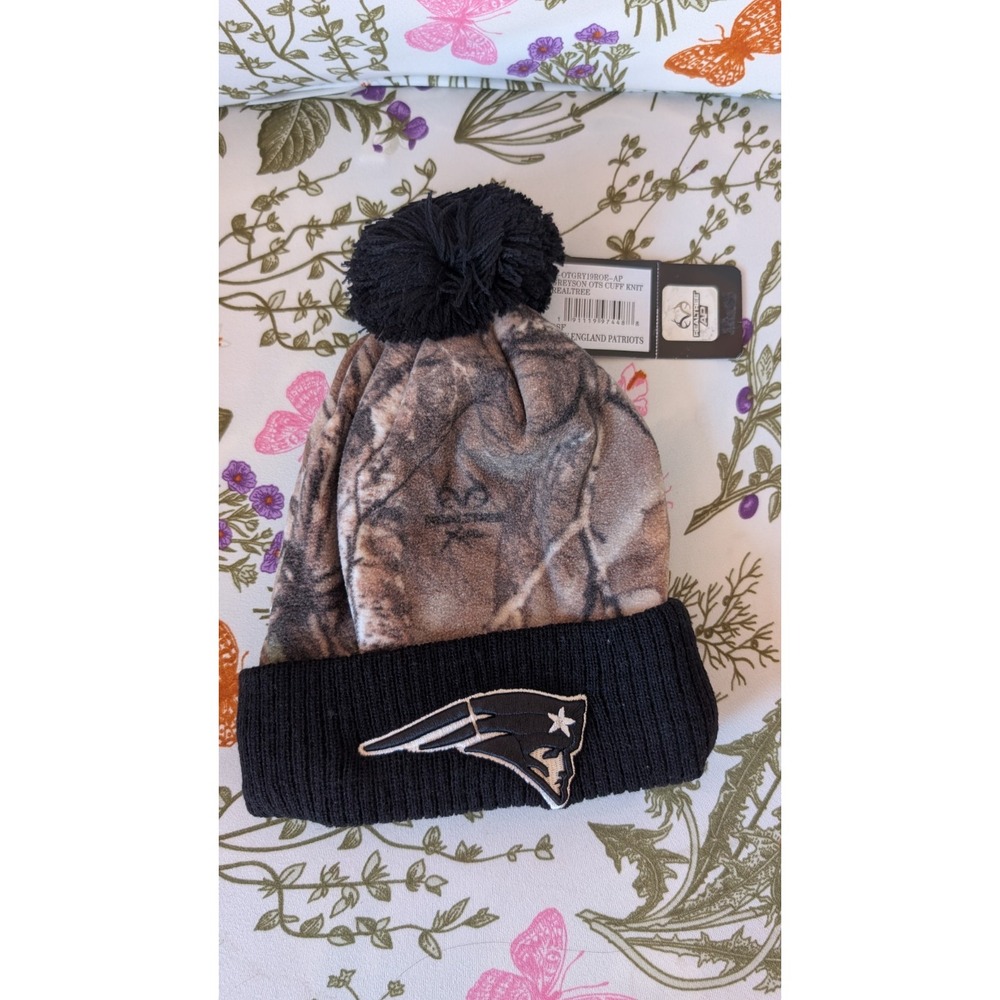 NFL New England Patriots Real Tree AP Camo Beanie Hat Hunting Cuff Knit